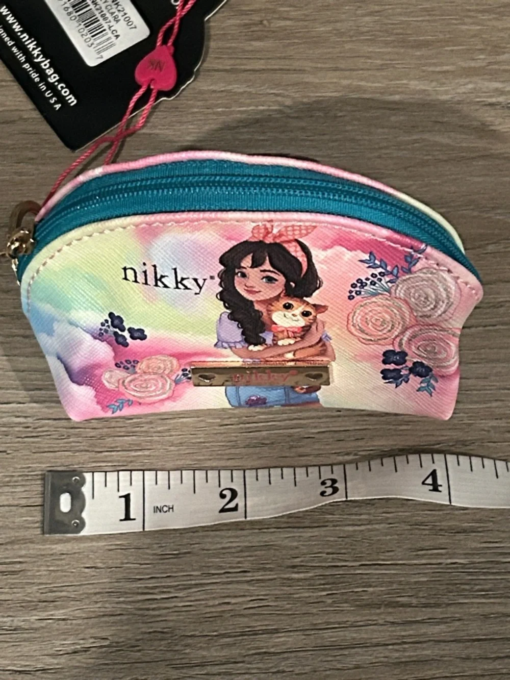 NWT Nikky Pastel “Lovely Clara” Coin Pouch with Keyring